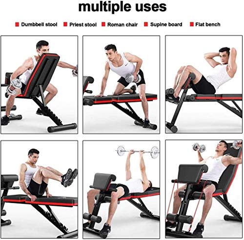 Incline multifunción banco plegable entrenamiento Bench, Taburete / Prensa de banco de la silla / Sacerdote heces / Romano 4 in1, ideal for la formación y el entrenamiento en el pecho, hombros, espald