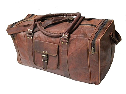 Indian Handmadecraft Vintage - Bolsa de viaje  Marrón marrón 24 inch duffle