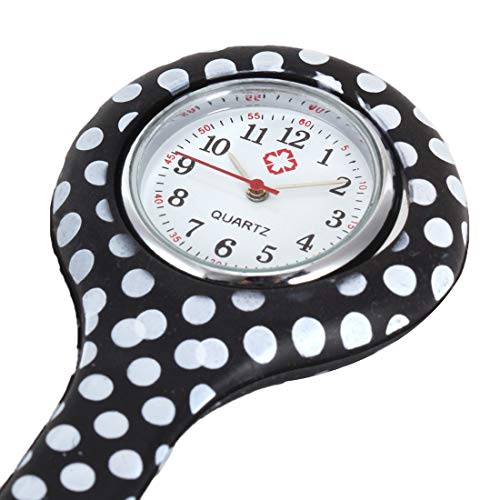 Indumentaria Femenina Enfermera del silicón con Clip del Fob de la Broche de Solapa del Reloj Colgante de Bolsillo (Color : 7)