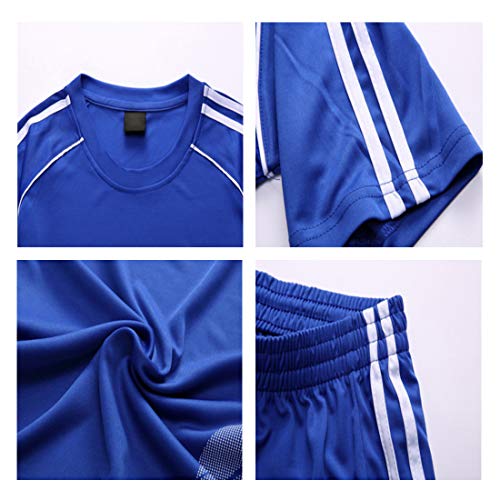 Inlefen Uniforme de Futbol Traje Niño  Manga Corta Sudadera y Pantalones Cortos Niños niñas Ropa de Entrenamiento