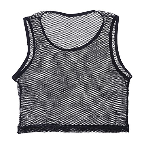 Inlzdz - Chaleco de malla para hombre, ajustado, ajustado, para musculación, ropa deportiva Negro Negro ( L