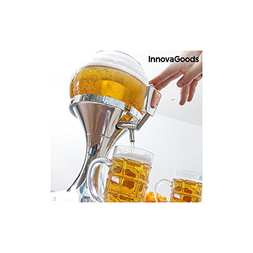 InnovaGoods Ball Dispensador de Cerveza Refrigerante, PMMA, Plateado, 24x24x42 cm