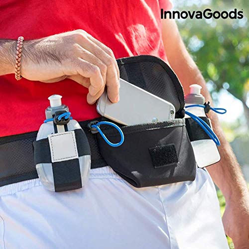 InnovaGoods IG115281 Cinturón de Hidratación, Unisex Adulto, Negro, Talla Única