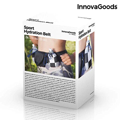InnovaGoods IG115281 Cinturón de Hidratación, Unisex Adulto, Negro, Talla Única