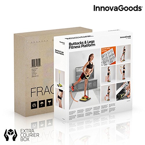 InnovaGoods IG117209 Plataforma de Fitness, Unisex Adulto, Negro/Amarillo, Talla Única