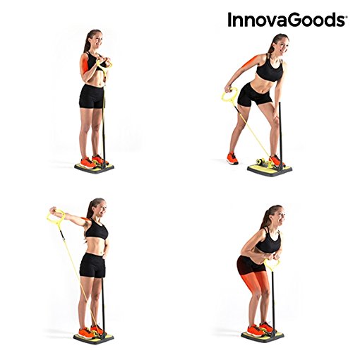 InnovaGoods IG117209 Plataforma de Fitness, Unisex Adulto, Negro/Amarillo, Talla Única