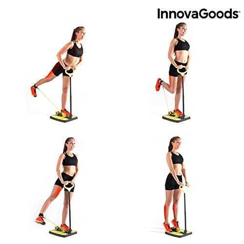 InnovaGoods IG117209 Plataforma de Fitness, Unisex Adulto, Negro/Amarillo, Talla Única