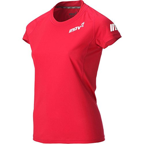 Inov-8 Base Elite de Manga Corta de la Mujer, Mujer, Color Barberry, tamaño Medium