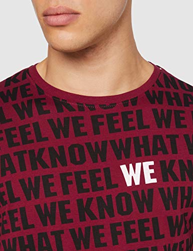 Inside 8ECN10 Camiseta, Rojo (Granate 55), X-Large (Tamaño del Fabricante: XL) para Hombre
