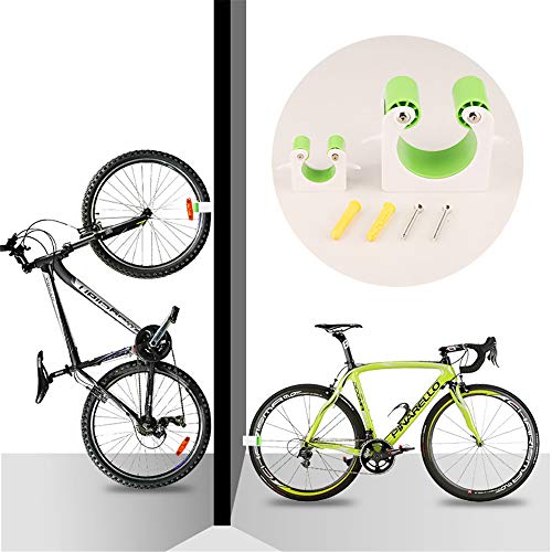 Integrity 2Pcs Bike Parking Hebilla Bike Wall Hanger Rack con Diseño De Hebilla Ahorro De Espacio para El Hogar Y La Tienda De Bicicletas Modelos de Bicicleta de Carretera Verde