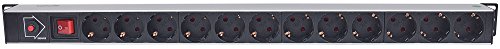Intellinet 12-Way Power Strip 12salidas AC 1U Negro unidad de distribución de energía (PDU) - Unidad de distribución de energía (PDUs) (Básico, Conmutado, 1U, Horizontal, Negro, 12 salidas AC, Tipo F)