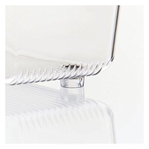 InterDesign Linus Caja para cubiertos, cubertero para cajones grande fabricado en plástico con 6 divisiones, transparente