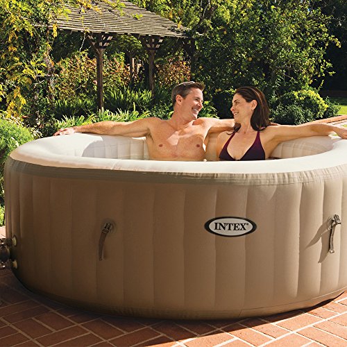 Intex 28404 Hinchable Burbujas sin cobertor Full SPA, Beige/Caqui, 4 Personas