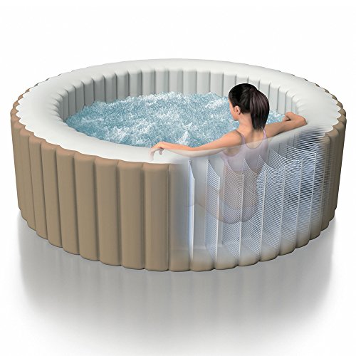 Intex 28404 Hinchable Burbujas sin cobertor Full SPA, Beige/Caqui, 4 Personas