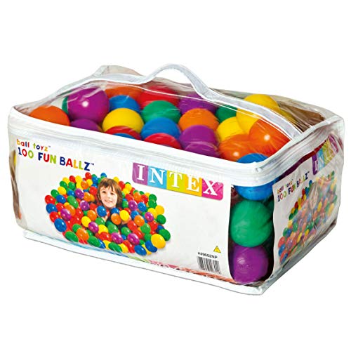 Intex 49602NP - Pack 100 bolas multicolor de 6,5 cm diámetro , color/modelo surtido
