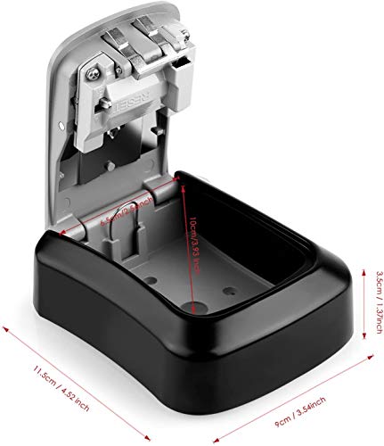 INTEY Caja Fuerte Para Llaves Para Seguridad y Conveniente Con 4 Numeros De Codigos para Pisos de Alquiler o para Personas Que Por Alguna Razón se Ausentaran de Casa