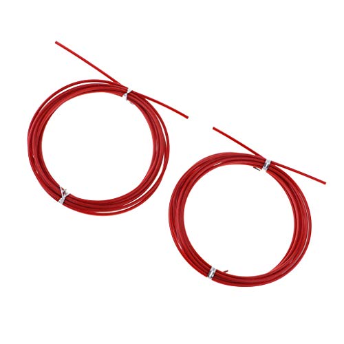 IPOTCH 2pcs Cable de Repuesto para Cuerda de Salto, Accesorios para Ejercicios de Combas - Rojo