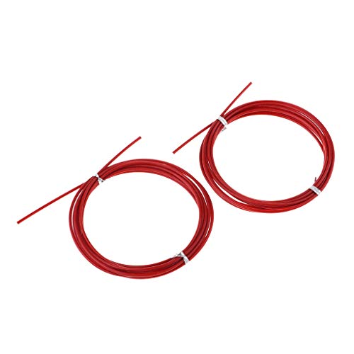 IPOTCH 2pcs Cable de Repuesto para Cuerda de Salto, Accesorios para Ejercicios de Combas - Rojo