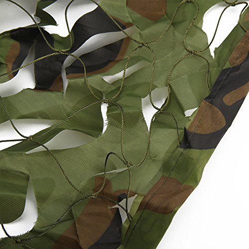 Iraza Red de Camuflaje,Cubierta Camouflage Net Red de Caza Mallas de Protección Ejército Combate Militar Táctico al Aire Libre Sombra Proteger del Viento (Camo Verde, 3x5M)