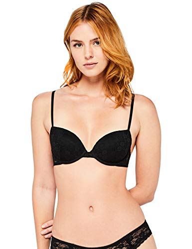 IRIS & LILLY BLISL002 sujetadores push up, Negro (Black), 90C (Talla del fabricante: 34C)