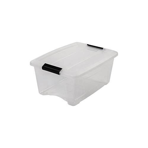 Iris Ohyama New Top Box NTB-15 - lote de 3 cajas apilables de almacenamiento, Transparente, 15 L