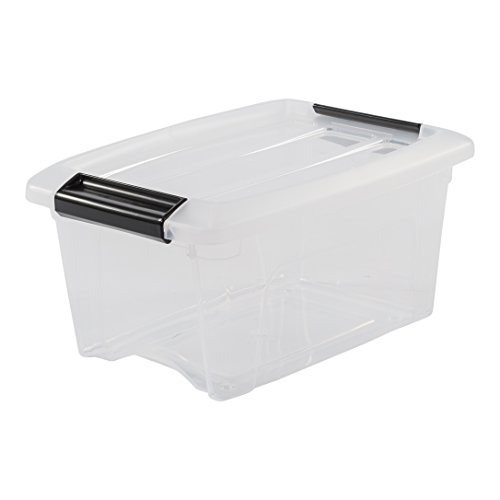 Iris Ohyama New Top Box NTB-5 - Cajas de Almacenamiento Apilables, Transparente, 5 L, Lote de 6