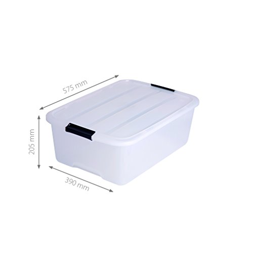 Iris Top Box TB-30 Juego de 3 Cajas de Almacenamiento con Tapa, 30 L, 39 x 57.5 x 20.5 cm, 3 Unidades