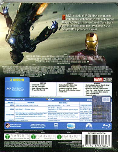 Iron Man Trilogy (3 Blu-Ray) (Steelbook) [Italia] [Blu-ray]