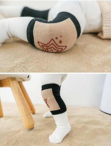 Irypulse 3 Pares Protectores Rodilleras para Bebé Gateo 6-36 Meses, Con Silicona Antisdeslizantes Almohadillas Modelo A
