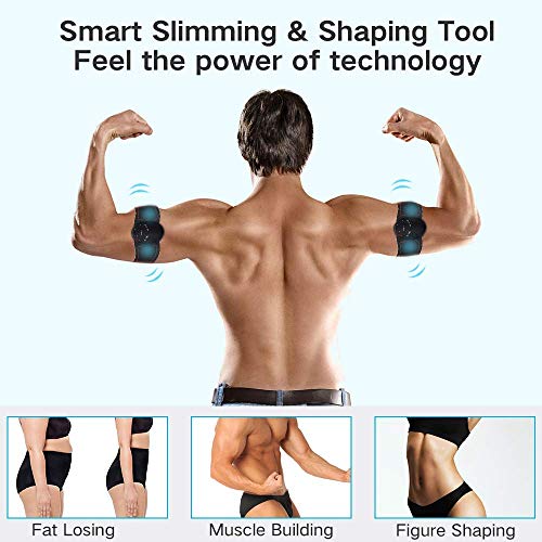 iThrough Estimulador Muscular Abdominales, EMS Electroestimulador Muscular Abdominales, ABS Estimulador Muscula para Hombre/Mujer, Abdomen Brazo Piernas Glúteos, Almohadillas de Gel 16pcs