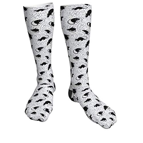 iuitt7rtree Paisley Rat Mosaic Inch Blanco Gris Negro Personalizado Grueso Calcetines cálidos Calcetines de Vestir a Media Pierna Calcetines Largos de Invierno Ocasionales para Hombres y Mujeres