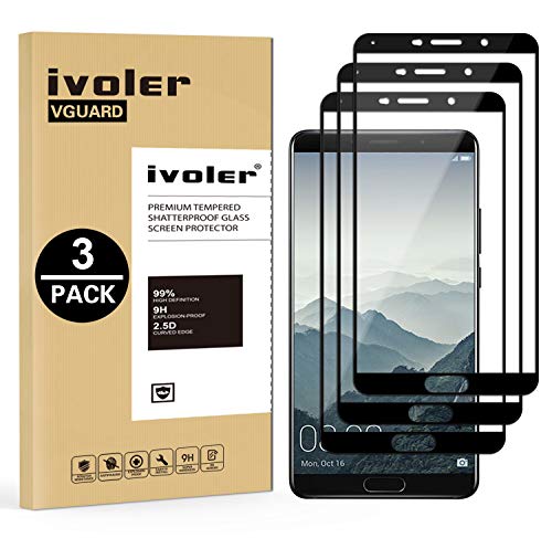 ivoler [3 Unidades] Protector de Pantalla para Huawei Mate 10, [Cobertura Completa] Cristal Vidrio Templado Premium, [Dureza 9H] [Anti-Arañazos] [Sin Burbujas]