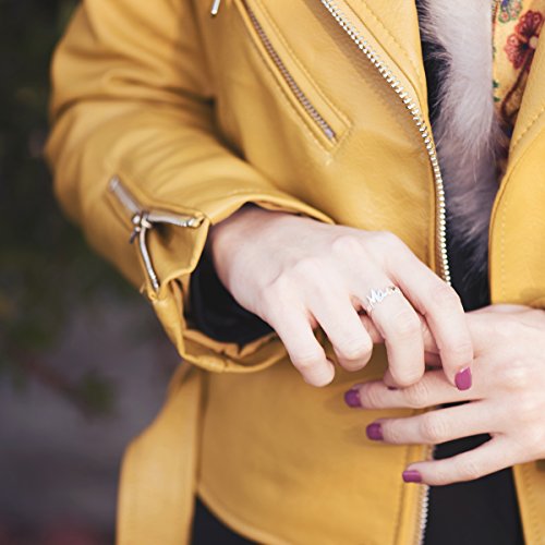 Iyé Biyé Jewels - Anillo Mujer Nombre mamá Plata de Ley 925 Día de la Madre