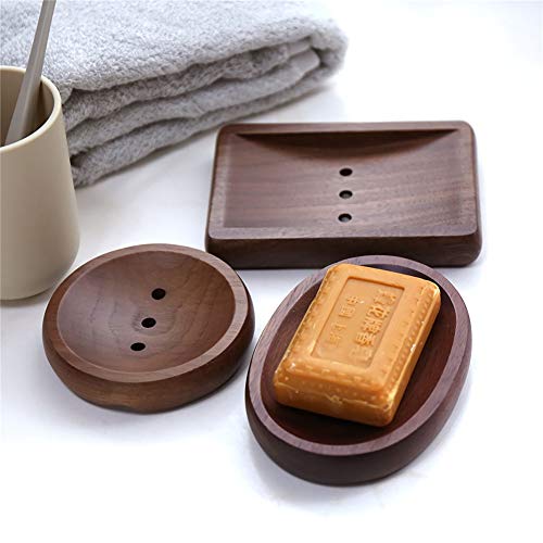 Jaboneras Hechas A Mano, Soporte De Caja De Jabón De Bambú De Madera Natural, Baño Ducha Fregadero Deck Soapbox, Escurridor Hand Craft Para Esponjas De Jabón Accesorios De Baño Para El Hogar,S