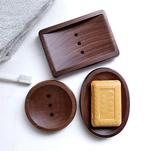 Jaboneras Hechas A Mano, Soporte De Caja De Jabón De Bambú De Madera Natural, Baño Ducha Fregadero Deck Soapbox, Escurridor Hand Craft Para Esponjas De Jabón Accesorios De Baño Para El Hogar,S