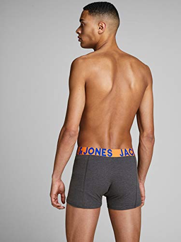 Jack & Jones Jaccrazy Solid Trunks 3 Pack Noos Bóxer, Negro (Black Detail: Navy Blazer & Black), Medium para Hombre