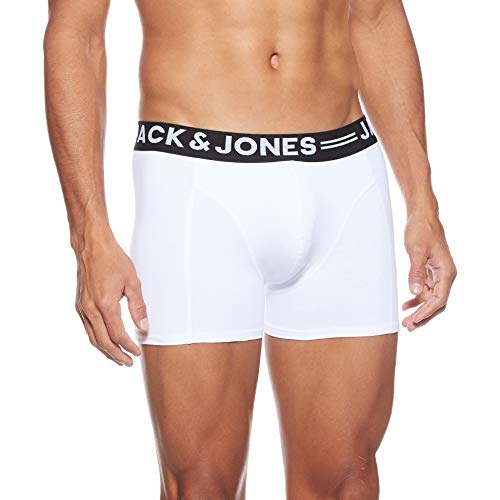 JACK & JONES JACSENSE TRUNKS NOOS, Bóxer Hombre, Blanco (White), Large