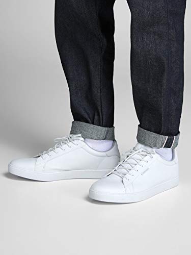 JACK & JONES Jfwtrent PU 19 Noos, Zapatillas para Hombre, Blanco (Bright White Bright White), 42 EU