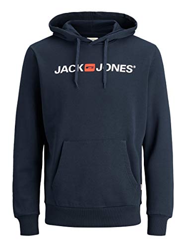 Jack & Jones Jjecorp Logo Sweat Hood Noos Capucha, Azul (Navy Blazer Detail: Reg Fit), X-Small para Hombre