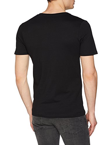 Jack & Jones Jjecorp Logo tee SS Crew Neck Noos Camiseta, Negro (Black Detail: Slim Fit), Small para Hombre