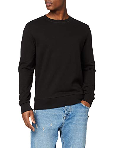 JACK & JONES Jjeholmen Sweat Crew Neck Noos, Suéter para Hombre, Negro (Black), Large