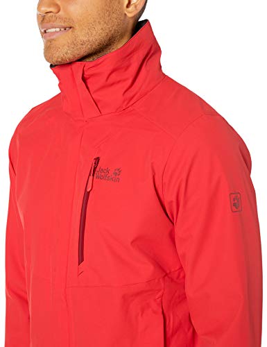 Jack Wolfskin Keplar Trail Jacke Chaqueta rígida para Hombre, Peak Red, Large