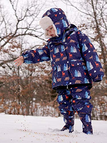 JAN & JUL - Pantalones de lluvia o nieve para niños, resistentes al agua, forro polar cómodo y seco para niñas y niños pequeños -  Amarillo -  3 años