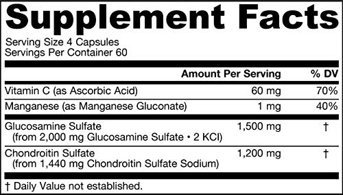 Jarrow Formulas Glucosamine y Chondroitin - 240 Cápsulas