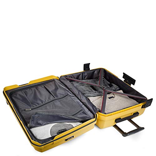 JASLEN - Maleta de Viaje Rígida 4 Ruedas Trolley 73 cm Grande de Polipropileno. Resistente y Ligera. Mango Asas y Candado TSA. Cierre Hermético Anti Robo. Profesional. 161170, Color Mostaza