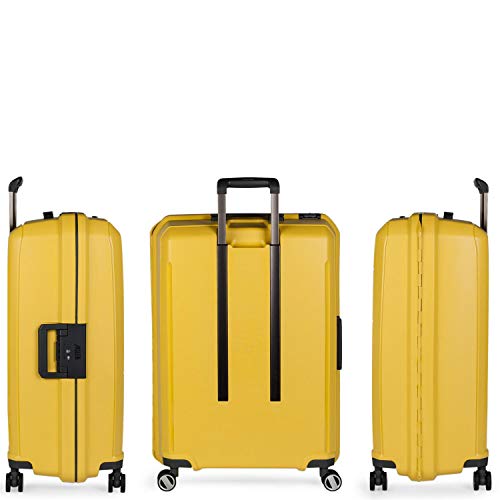 JASLEN - Maleta de Viaje Rígida 4 Ruedas Trolley 73 cm Grande de Polipropileno. Resistente y Ligera. Mango Asas y Candado TSA. Cierre Hermético Anti Robo. Profesional. 161170, Color Mostaza