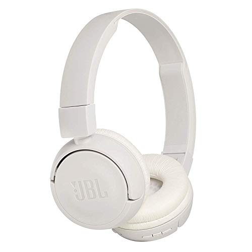 JBL T450BT - Auriculares de diadema inalámbricos con Bluetooth 4.0, sonido Pure Bass, 11 h de música continua, blanco