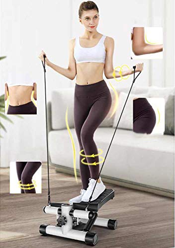 JBZP Stepper 2 EN 1 con Ordenador, On Cintas De Entrenamiento Y Resistencia Regulable, Máquina De Ejercicios para Glúteos Y Piernas, Adultos Unisex Máquina de Escalada portátil Familiar