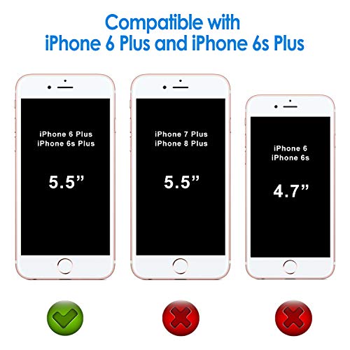 JETech Funda Compatible iPhone 6s Plus y iPhone 6 Plus, Anti-Choques y Anti-Arañazos, HD Clara