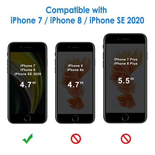 JETech Funda Compatible iPhone SE 2ª Generación, iPhone 8 iPhone 7, Anti- Choques y Anti- Arañazos, HD Clara